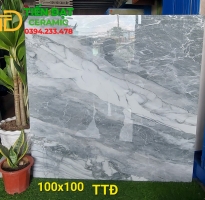 Gạch Lát Nền 100x100 Vân Xám Giả Đá Cao Cấp Mẫu Mới