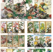 Trang gạch 3D tứ quý phong thủy giá rẻ