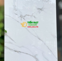 Gạch Đá Đồng Chất 90x180 Trắng Vân Mấy Bóng Kiếng