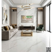 Gạch Cao Cấp TQ 100x100 Bóng Kính Kim Cương Trắng Vân 