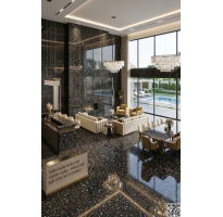 Gạch Khổ Lớn Khắc Kim 60x120 Đen Hoa Cương Ốp Trang Trí