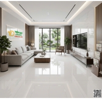 Gạch Đá Bóng Kiếng Vi Tinh 100x100 Trắng Trơn Mẫu Mới Rẻ Đẹp