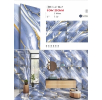 Gạch Đá Khổ Lớn 80x160 Lát Biệt Thự Cao Cấp Xanh Khắc Kim