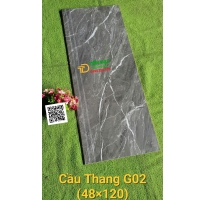 Gạch Cầu Thang Cao Cấp 47x120 Trắng Vân Khói 