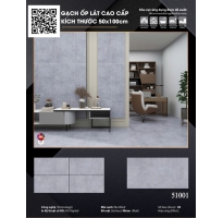 Gạch Đá Mờ Cao Cấp 50x100 Vân Xám Si Măng Giá Rẻ 