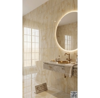 Gạch Ốp Tường 40x80 Khắc Kim Vàng Nhạt Ngọc Thạch