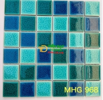Gạch Ốp Nhà Tắm Hồ Bơi 30x30 Men Rạn Xanh Lục