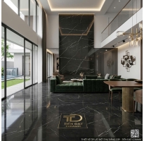 Gạch Khổ Lớn Ốp Lát Trang Trí Điểm Nhấn 100x100 TQ Đen Vân Trắng