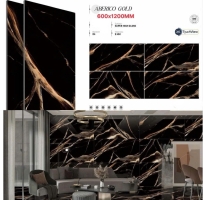 Kho Gạch Ấn Độ 80x160 Đen Vàng Nâu Ốp Tường Trang Trí