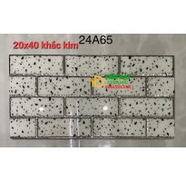 Gạch Trang Trí TQ 20x40 Đen Ánh Kim Cao Cấp