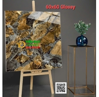 Gạch Trang Trí 60x60 Cao Cấp Đen Vân Vàng Mẫu Mới