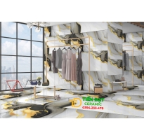Gạch Marble Ấn Độ Cao Cấp 80x160 Nhũ Vàng Lát Nền Giá Rẻ
