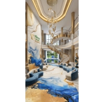 Gạch Nhập Khẩu 80x160 Lát Nền Xanh Ánh Vàng