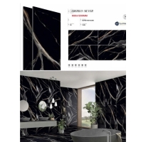 Gạch Khổ Lớn Ốp Mặt Tiền 80x160 Đen Vân Trắng Mới Nhất