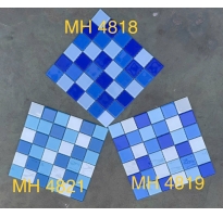 Gạch Nhập Khẩu 30x30 Mosaic Vỉ Dán Hồ Bơi Trắng Xanh