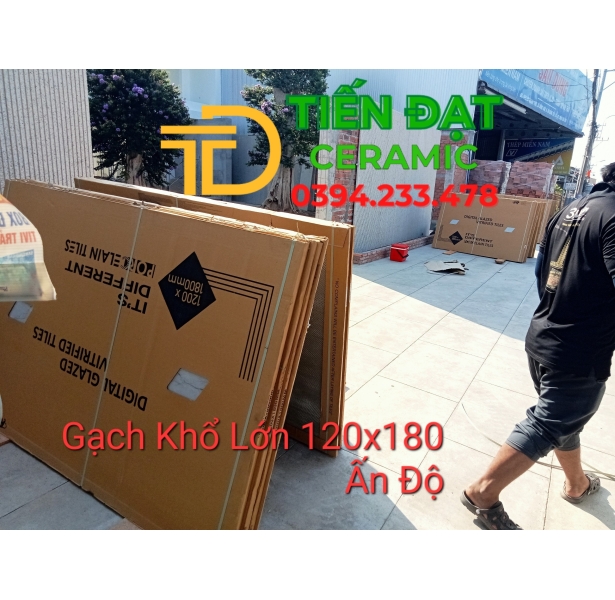 Gạch Lát Phòng Khách 120x180 Trắng Vân Đen Cao Cấp