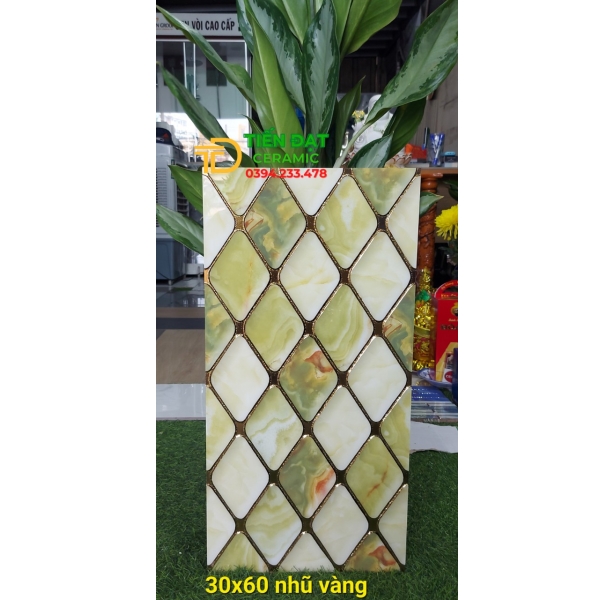 Gạch Ốp Lát Biệt Thự 30x60 Nhũ Bạc Kim Tuyến TQ