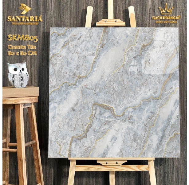 Đại Lý Gạch Ốp Lát Santaria 80x80 Khắc Kim Q7