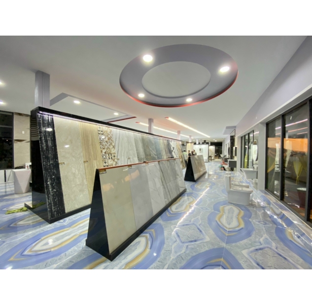 Gạch Nhũ Bạc 80x80 Vân Mầu Nâu 