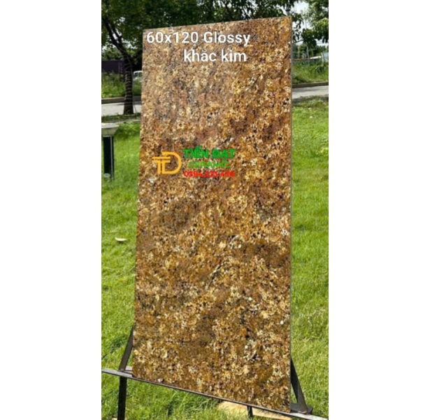 Gạch 60x120 Vàng Giả Hoa Cương Khắc Kim Ấn Độ Mới Đẹp