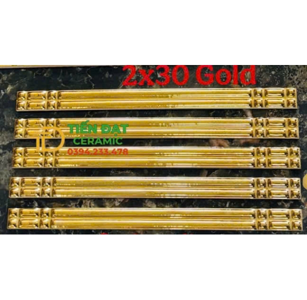 Gạch Đũa Chỉ Vàng 2x30 Nhập Khẩu Mẫu Mới Giá Rẻ