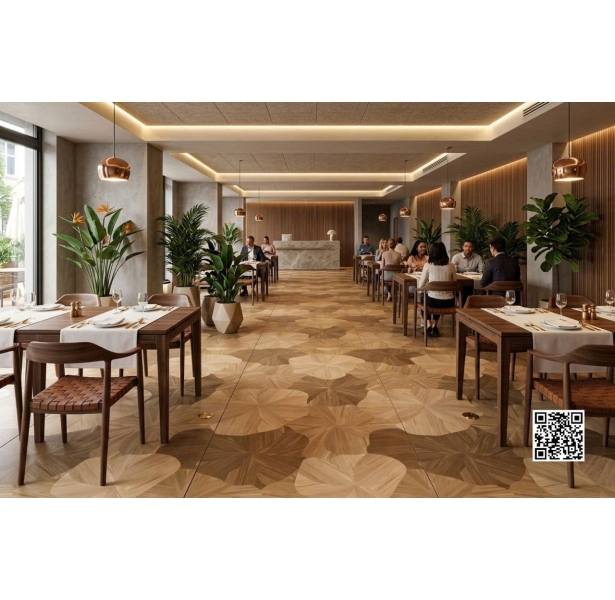 Gạch Nhập Khẩu 60x120 Hoa Văn Cánh Quoạt Vàng Nhạt