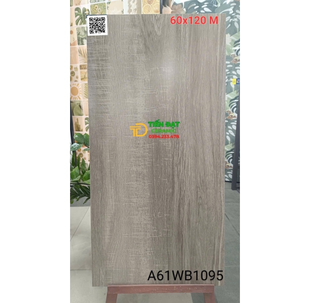 Gạch Lát Nền 60x120 Đá Mờ Vân Vàng Giả Gỗ Cao Cấp