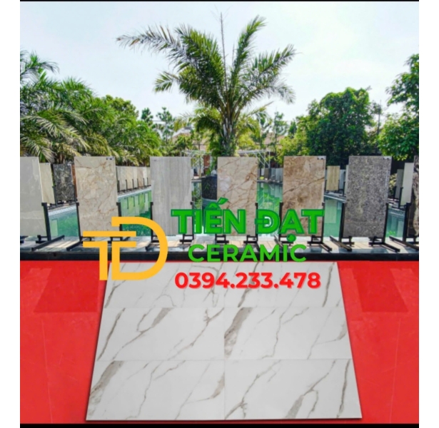 Gạch Cao Cấp Ấn Độ 60x120 Ốp Tường Trắng Vân Khói