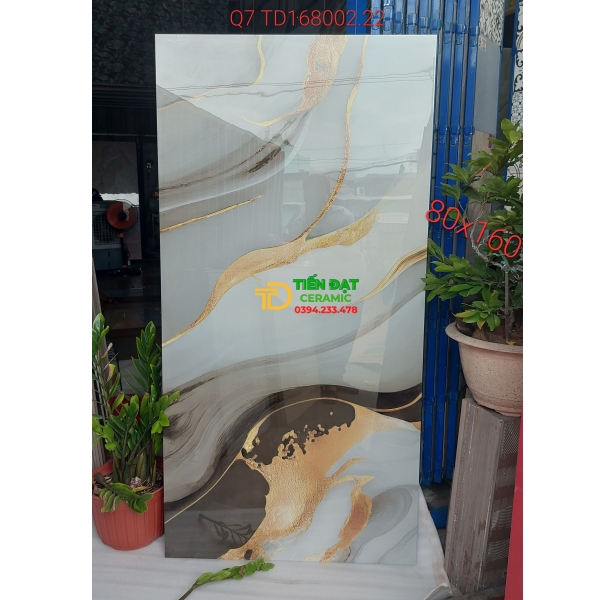 Gạch Nhập Khẩu Khổ Lớn 80x160 Đen Vân Trắng Mẫu Mới Nhất