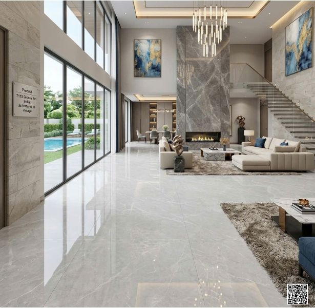 Tổng Gạch Ấn Độ 100x100 Vân Xám Nhẹ Tại Nha Trang Khánh Hòa