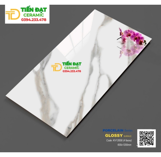Gạch Lát Nền Khổ Lớn 60x120 Kim Cương Vân Đá Giá Rẻ