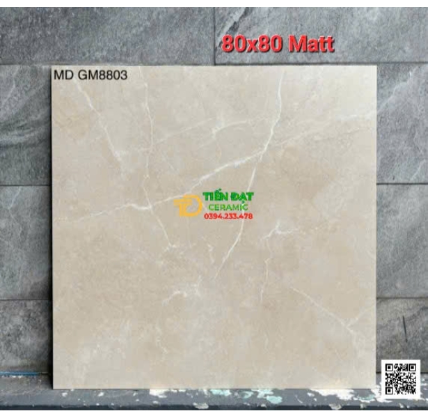 Gạch Lát Nền 80x80 Đá Mờ Matt Cao Cấp Mỹ Đức Mẫu Mới