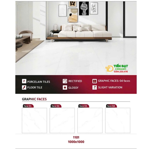 Kho Gạch Prime Cao Cấp 100x100 Trắng Vân Tại Bình Tân