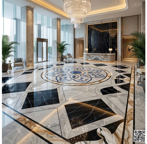 Gạch Nhập Khẩu TQ Nhũ Vàng 80x80 Lát Nền 