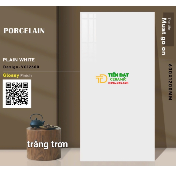 Gạch Khổ Lớn Trang Trí 60x120 Đen Trơn Kim Cương