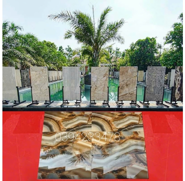 Gạch Khổ Lớn Ốp Tường 60x120 Trắng Nhũ Vàng Mẫu Mới