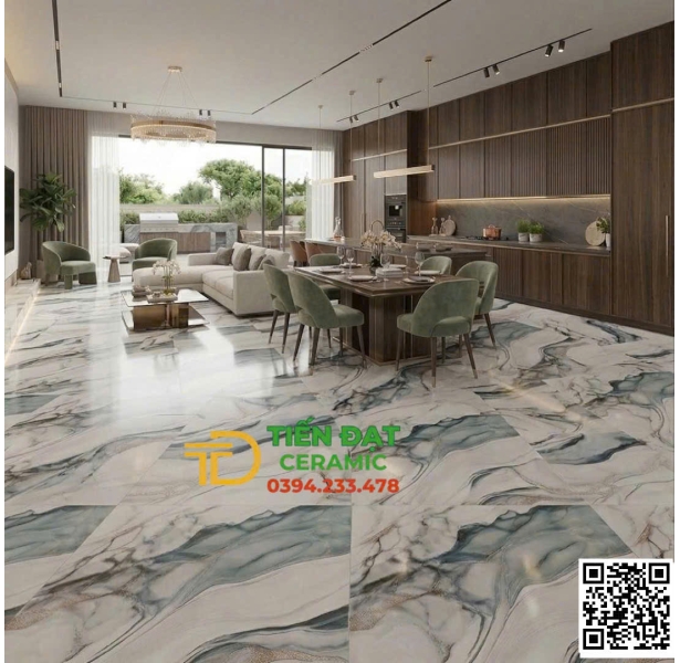 Gạch Nhập Khẩu TQ 60x60 Ánh Kim Tuyến Ốp Lát Phòng Khách