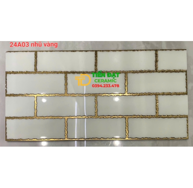 Gạch Giả Gỗ Khắc Kim 20x40 Nhập Khẩu Trang Trí