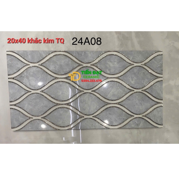 Gạch Giả Đá 20x40 Trang Trí Nhũ Bạc Trắng Mới Nhất
