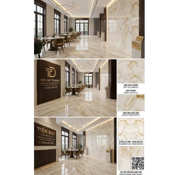Gạch Đá Granite 60x120 Nhập Khẩu Trung Quốc Nhũ Vàng Ngọc Thạch