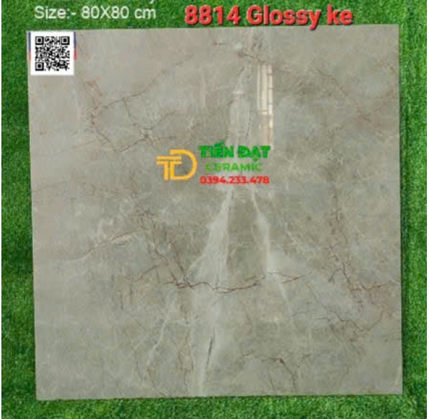 Gạch Khổ Lớn 80x80 Lát Nền Trắng Vân Vàng Nhập Khẩu