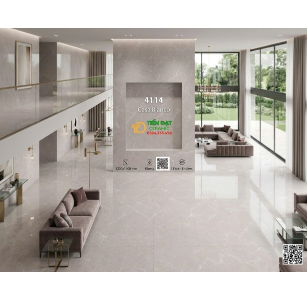 Gạch Khổ Lớn Ốp Lát Biệt Thự 120x180 Bóng Kiếng Vi Tinh