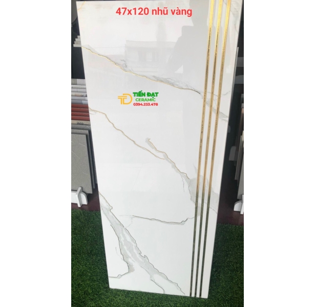 Kho Gạch Nhập Khẩu TQ 47x120 Khắc Kim Lát Cầu Thang