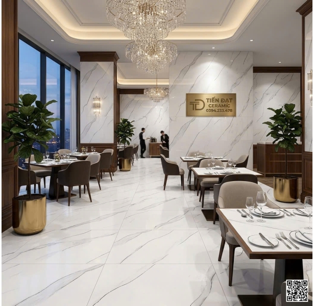 Gạch Nhập Khẩu TQ 60x60 Trăng Vân Khắc Kim Ánh Vàng