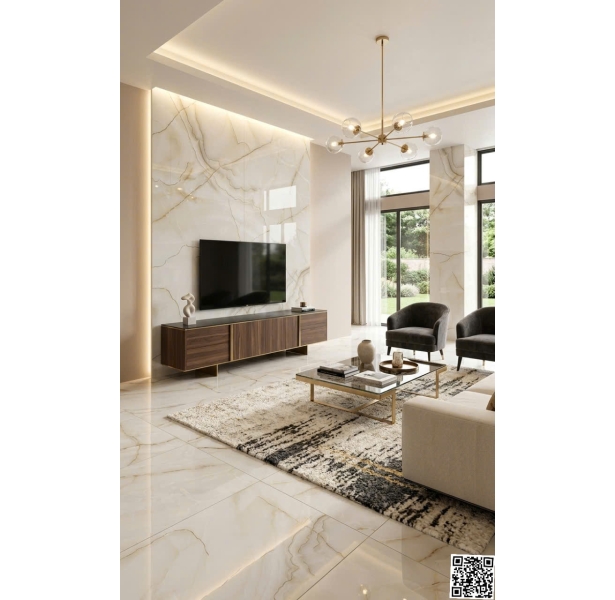 Gạch Đồng Chất TQ 60x120 Khắc Kim Vàng Ốp Lát Phòng Khách 