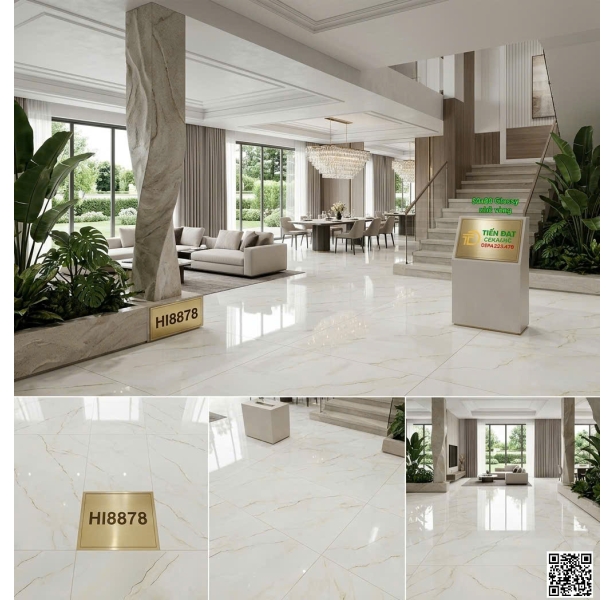 Gạch Nhập Khẩu TQ 80x80 Ốp Lát Phòng Ngủ Ánh Kim Cao Cấp