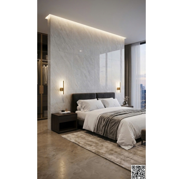 Gạch TQ 40x80 Ốp Tường Phòng Khách Kim Tuyến Mẫu Mới