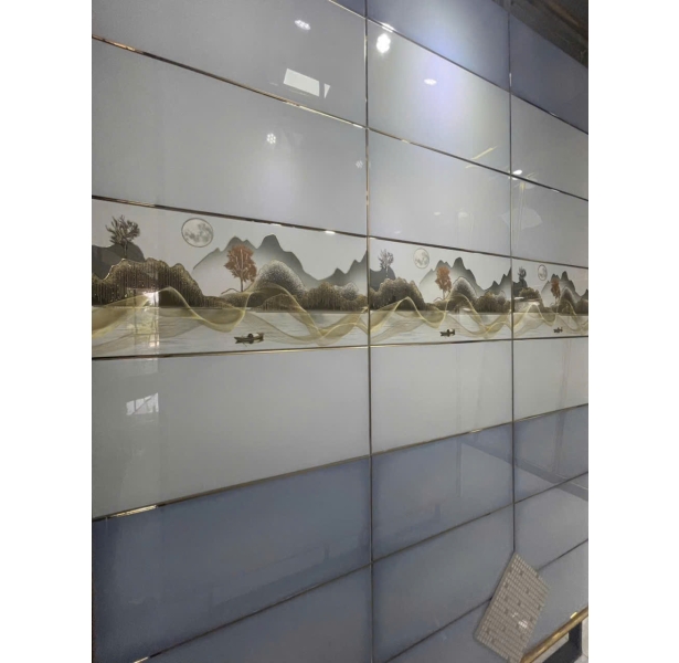 Gạch Ốp Trang Trí 30x60 Men Nhủ Vàng TQ Siêu Bóng Kính