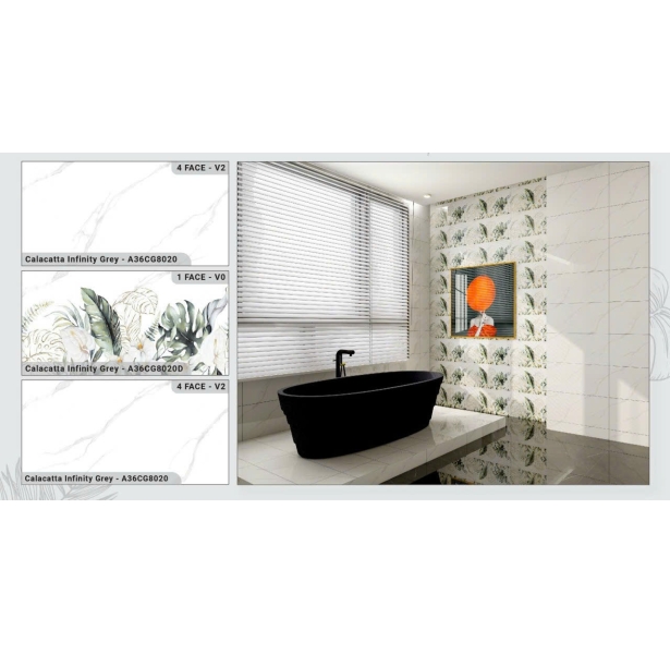 Gạch Đá Bóng Kiếng 30x60 Ốp Tường Trắng Vân Mẫu Mới