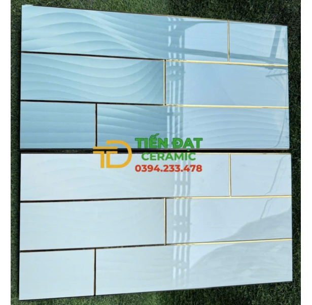 Gạch Nhập Khẩu TQ 30x60 Khắc Kim Xanh Lá Đậm Nhạt